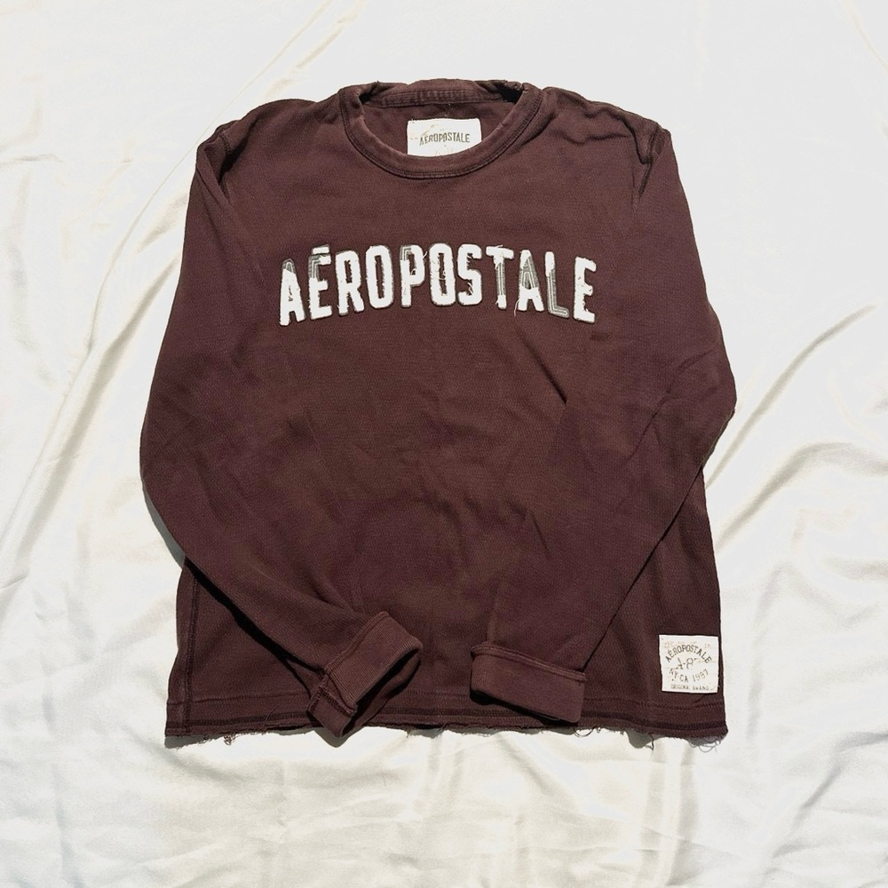 Maroon TATTERED AEROPOSTALE SWEATER(XL)